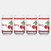 赤さくらんぼフルーツパーソナライズされた ガラス缶 (右)