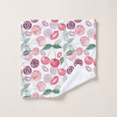 赤さくらんぼベリスタイリッシューのフルーツバスタオルセット バスタオルセット (ウォッシュタオル)