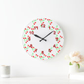 赤さくらんぼ夏果 ラージ壁時計 (ホーム)