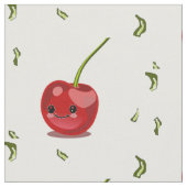 赤さくらんぼ果かわいい ファブリック (クローズアップ)