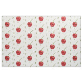 赤さくらんぼ果かわいい ファブリック (ファットクウォーター)