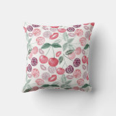 赤さくらんぼ果実スタイリッシュ クッション (裏面)