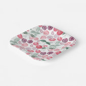 赤さくらんぼ果実スタイリッシュ ペーパープレート (傾斜あり)