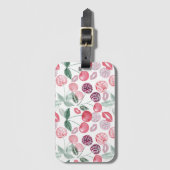 赤さくらんぼ果実スタイリッシュ ラゲッジタグ (正面縦)