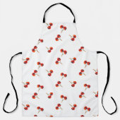 赤さくらんぼ絵を描Touch エプロン (正面)