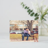 赤さくらんぼ花東洋の結婚式の日付を保存 案内ポストカード