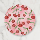 赤さくらんぼ誕生日メッセージカード フェイバータグ (裏面)