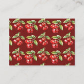 赤さくらんぼ赤ちゃんシャワーベビー エンクロージャーカード (裏面)