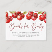 赤さくらんぼ赤ちゃんシャワーベビー エンクロージャーカード (正面)