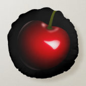 赤さくらんぼ黒丸ピロー – カラー選択 ラウンドクッション (裏面)