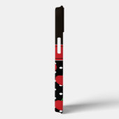 赤さくらんぼ黒水玉模様ヴィンテージ パーソナライズされた Case-Mate iPhoneケース (裏面 / 右)