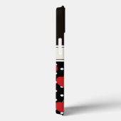 赤さくらんぼ黒水玉模様ヴィンテージ パーソナライズされた Case-Mate iPhoneケース (裏面 / 右)