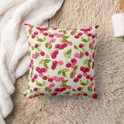 赤さくらんぼ。 クッション (ブランケット)