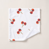 赤さくらんぼ バスタオルセット (ウォッシュタオル)