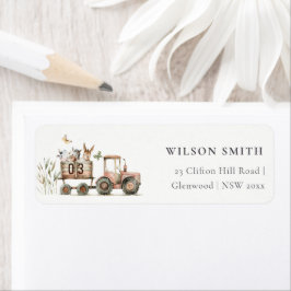 赤さびファーム動物トラクターキッズアドレス ラベル