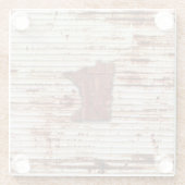 赤さびミネソタの形 ガラスコースター (裏面)