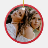 赤さん夫妻の初めてのクリスマスがかわいい セラミックオーナメント (裏面)