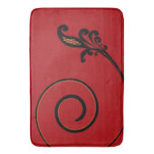 赤しゃれている浴場 バスマット (正面縦)