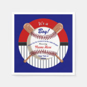赤すごいちゃんカスタムシャワー用かわいい野球用ナプキン スタンダードカクテルナプキン (正面)