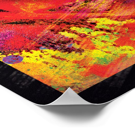 赤すごい人グランジ ポスター (角)