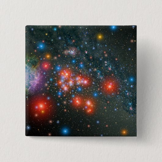 赤すごい巨星団 缶バッジ (正面)