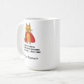 赤すごい素晴らし岬のオレンジキャット コーヒーマグカップ (正面左)