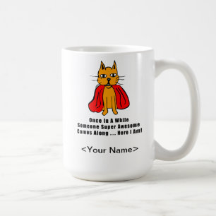 赤すごい素晴らし岬のオレンジキャット コーヒーマグカップ