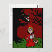 赤ずきんが森で ポストカード (正面/裏面)