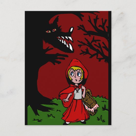 赤ずきんが森で ポストカード (正面)