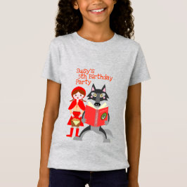 赤ずきんちゃんの女の子の誕生会 Tシャツ