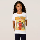 赤ずきんちゃんの女の子の誕生会 Tシャツ (正面フル)