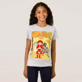 赤ずきんちゃんの女の子の誕生日パーティー Tシャツ (正面フル)