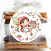 赤ずきんちゃんの愛らしいファンタジー ラウンドシール