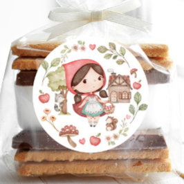 赤ずきんちゃんの愛らしいファンタジー ラウンドシール