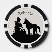 赤ずきんとオオカミ 森の木の下 ポーカーチップ (正面)