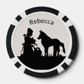 赤ずきんとオオカミ 森の木の下 ポーカーチップ (裏面)