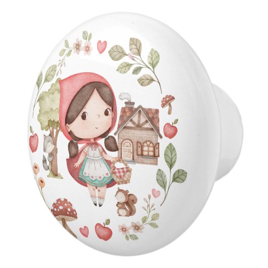 赤ずきんのかわいいファンタジー セラミックノブ (右)