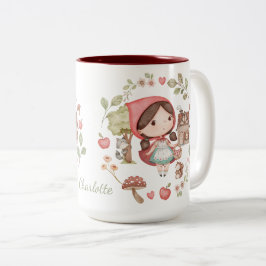 赤ずきんのかわいいファンタジー ツートーンマグカップ