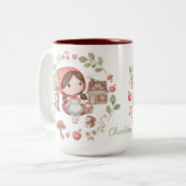 赤ずきんのかわいいファンタジー ツートーンマグカップ (正面左)