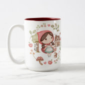 赤ずきんのかわいいファンタジー ツートーンマグカップ (左)
