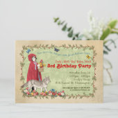 赤ずきんのパーティー招待状 招待状 (スタンド正面)