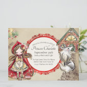 赤ずきんの童話物語の絵本 招待状 (スタンド正面)