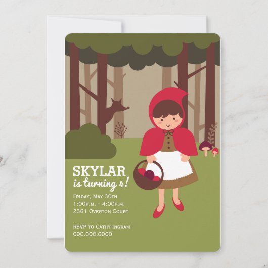 赤ずきん 招待状 (正面)