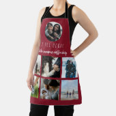赤それが始まったカップルの写真コラージュ エプロン (インサイチュ)