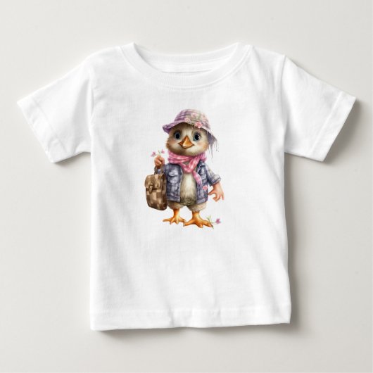 赤ちゃんあひる ベビーTシャツ (正面)