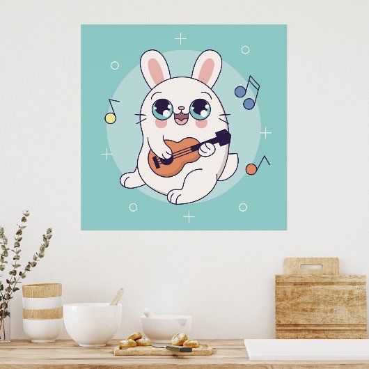 赤ちゃんうさぎのポスター ポスター (キッチン)