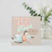 赤ちゃんうさぎの性別発表 招待状 (スタンド正面)