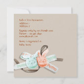 赤ちゃんうさぎの性別発表 招待状 (裏面)