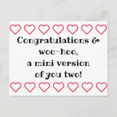 赤ちゃんおめでとうカード、出産おめでとうポストカード ポストカード (正面)