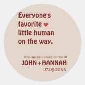 赤ちゃんお気に入りののシャワーを浴びた人たち ラウンドシール (正面)
